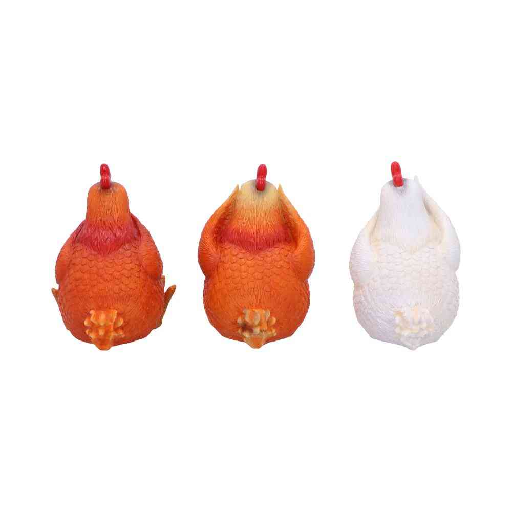 Nemesis Now - Three Wise Hens Figurines - Multicolore
